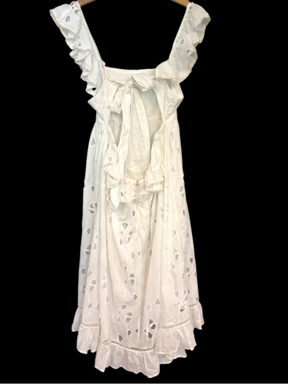 Anthropologie Forever That Girl Tie-Back Ruffled Eyelet Dress NWT - Picture 6 of 8